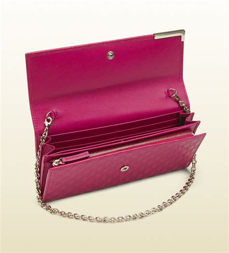 gucci pink wallet chain|gucci small wallet on chain.